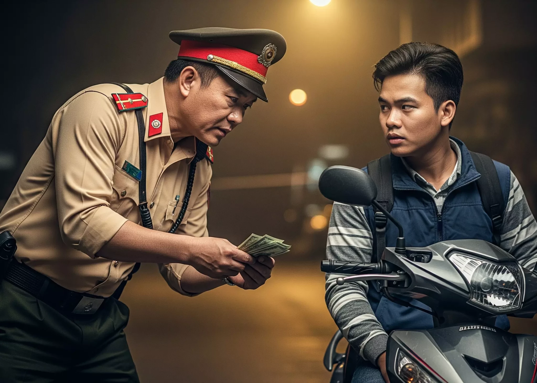 ilustrasi polisi malak pemotor
