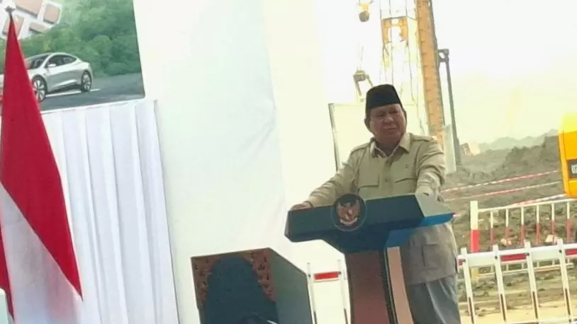 presiden prabowo subianto meresmikan pabrik baterai