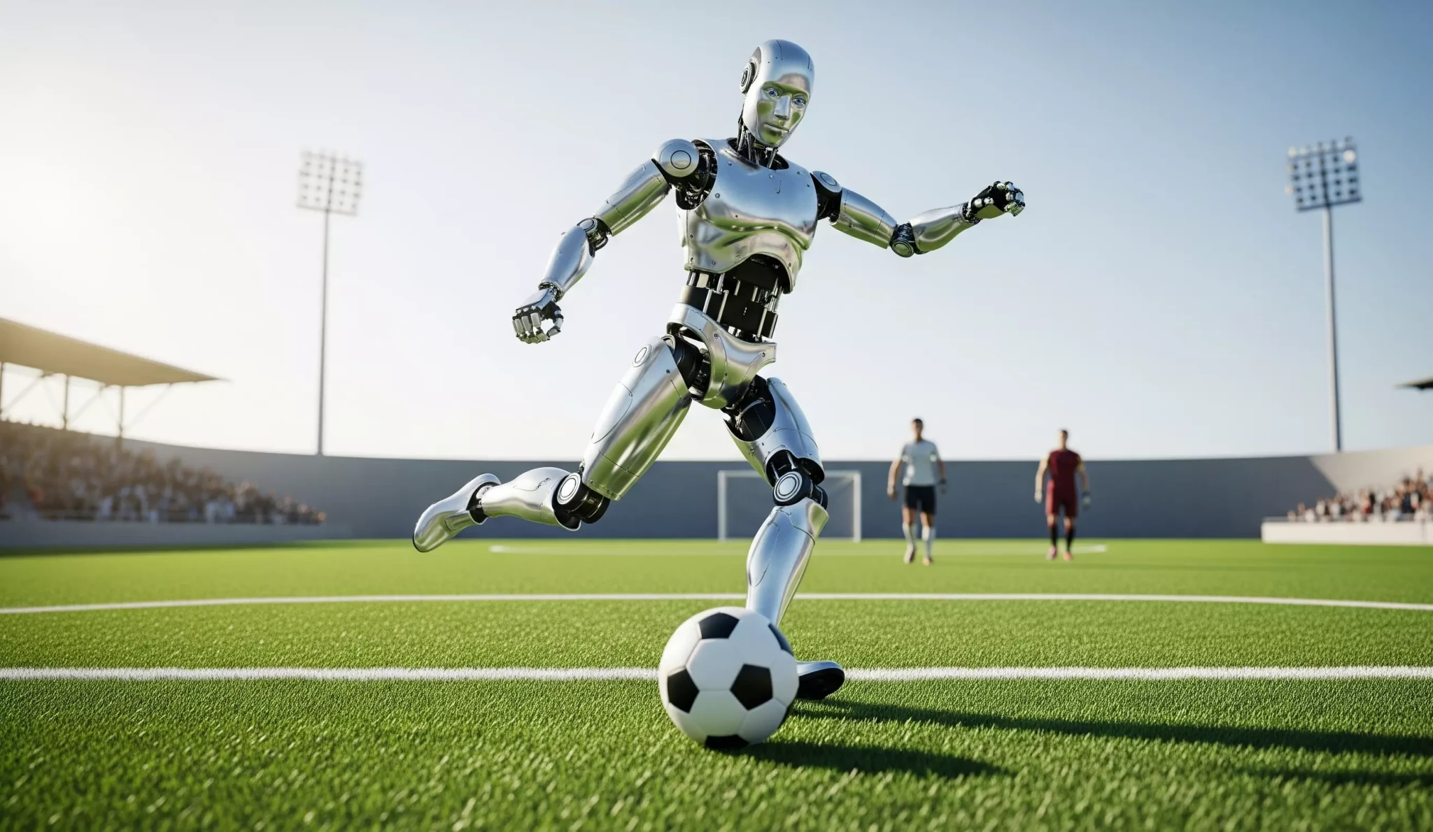 Robot AI bermain sepak bola
