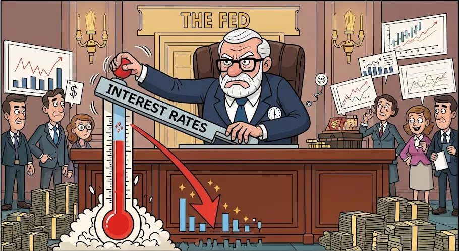 Penurunan suku bunga acuan oleh Federal Reserve (The Fed)