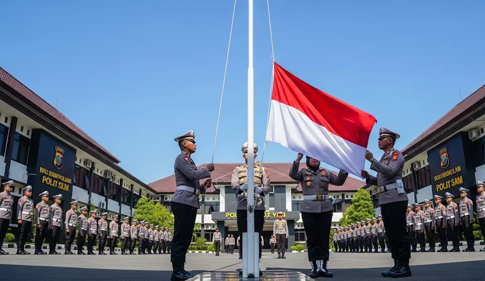 ilustrasi Upacara Hari Bhayangkara