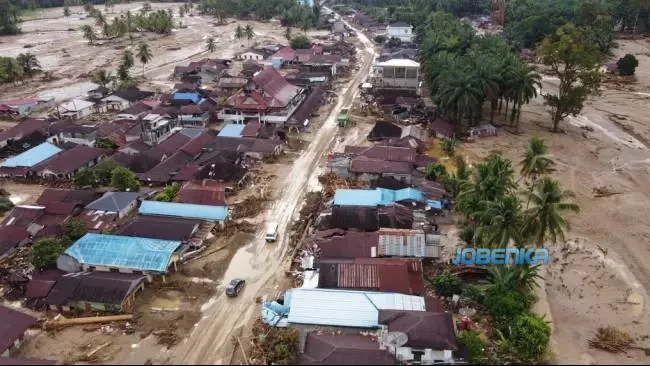 Photo Drone Kawasan terdampak banjir